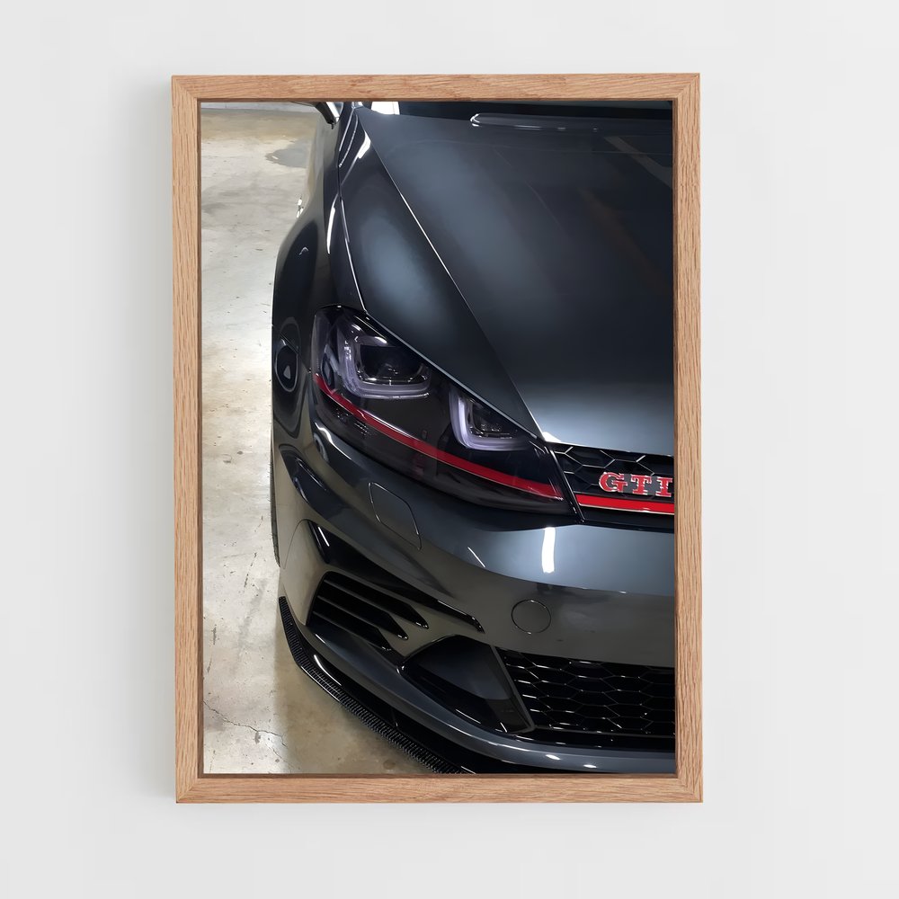 Poster GTI Noir Éblouissant – affiche Volkswagen (vue 4)